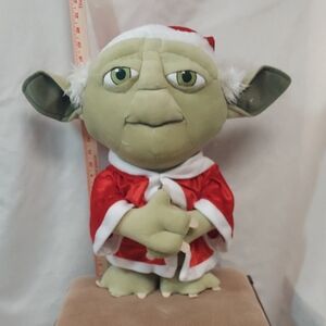 Jumbo Santa Yoda Plush Toy 18" Tall